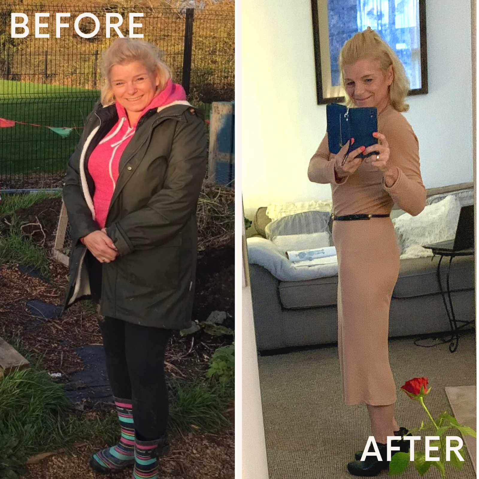 Weight loss transformation photo